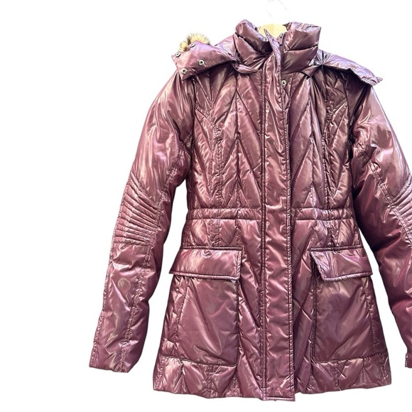 Bcbgmaxazria midi glossy jacket coat - Picture 2 of 11